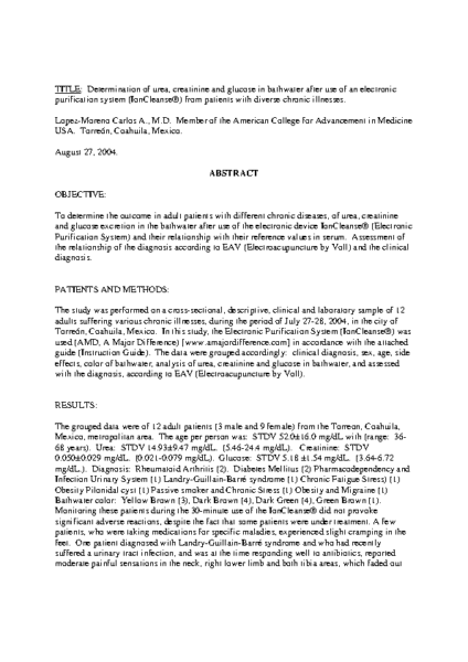 IonCleanse Study – ACAM