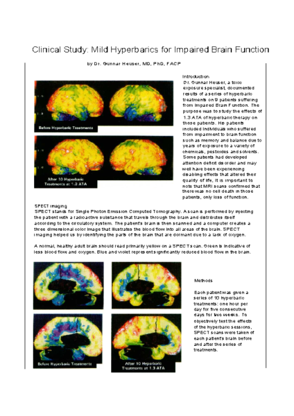 Brain Changes after 10 mHBOT Sessions