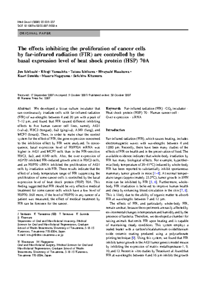 FIR Sauna and Cancer