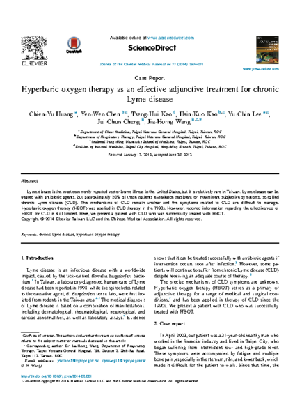 HBOT for Chronic Lyme