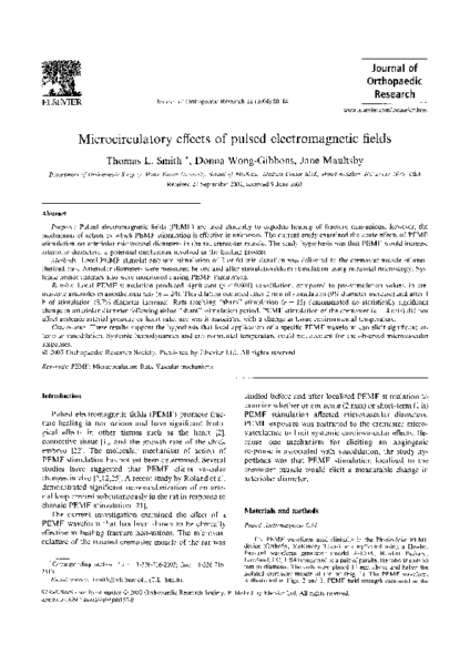 PEMF and Microcirculatory Effects