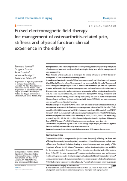 PEMF and Osteoarthritis